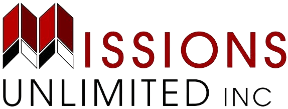 A green background with red letters that say mission limited.