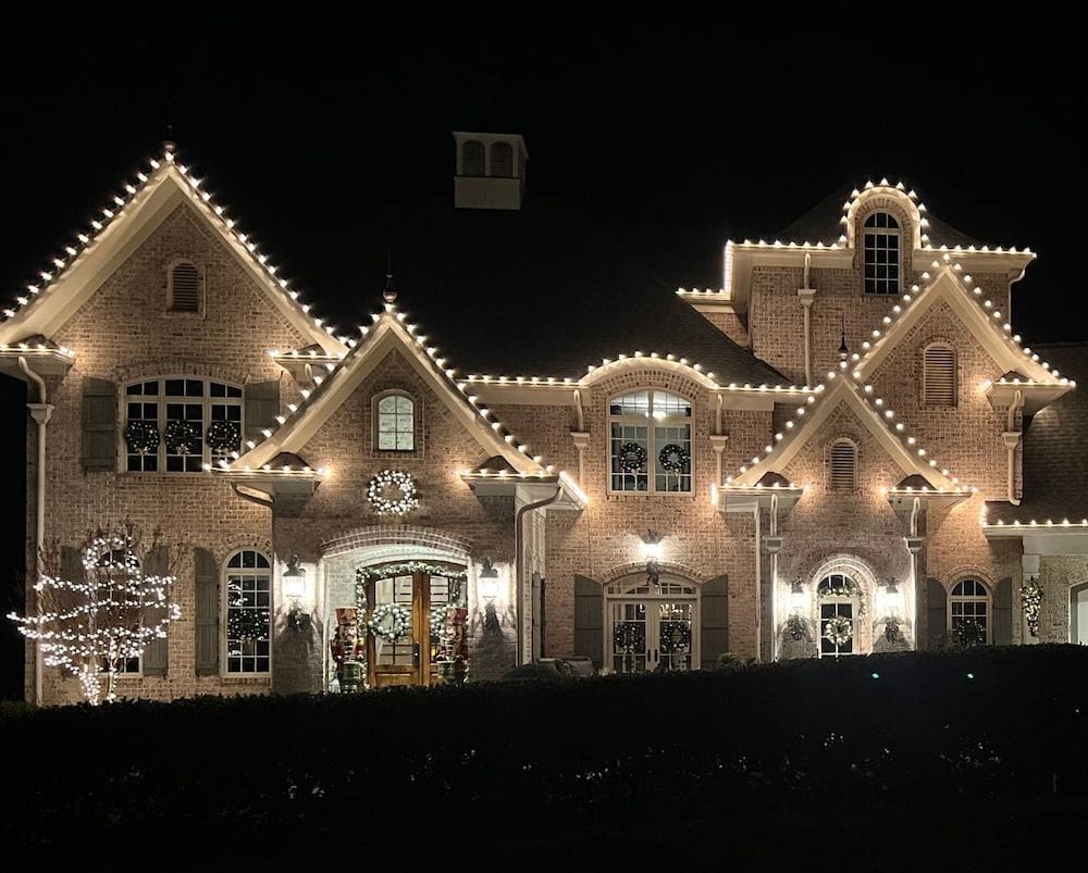 Roofline Lighting installation in the Traid